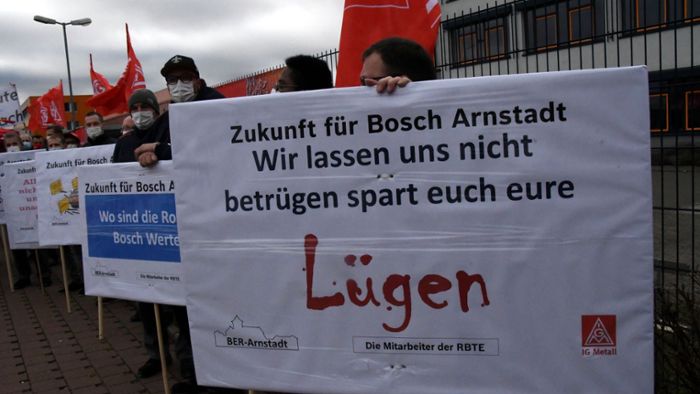 Protest gegen Bosch-Werk-Schließung