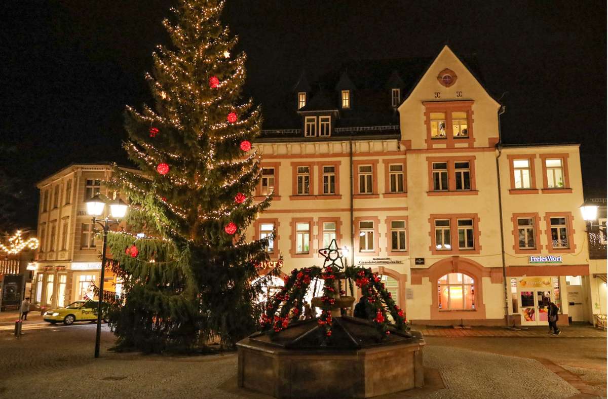 Im vergangenen Jahr war die Ilmenauer Innenstadt in der Weihnachtszeit hell erleuchtet.
