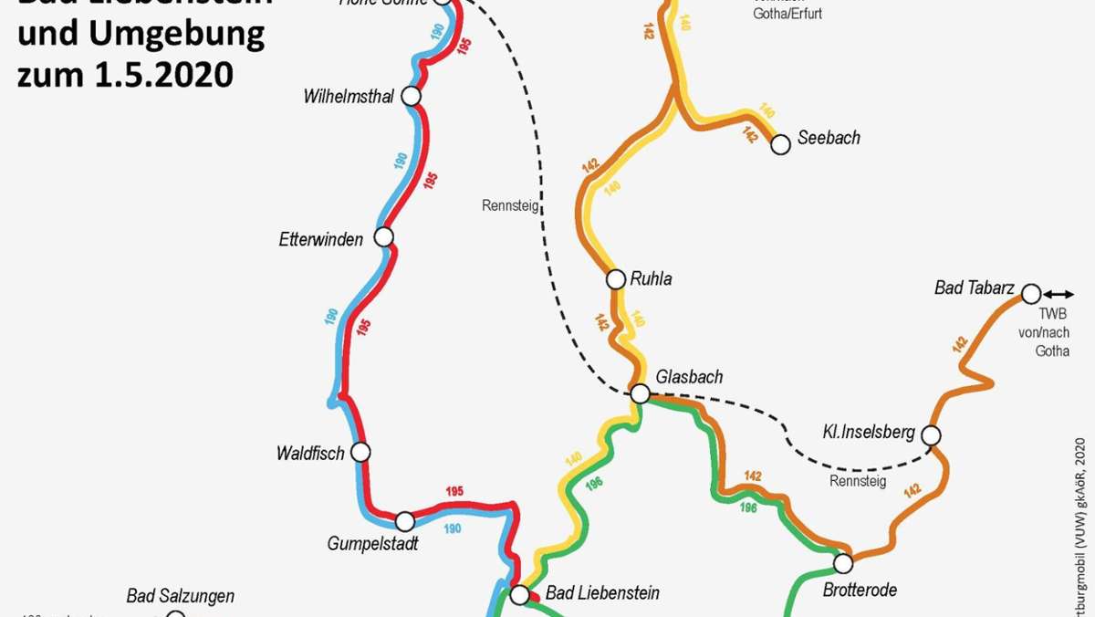 Bad Salzungen: Südlich des Rennsteigs nur noch 190er-Linien