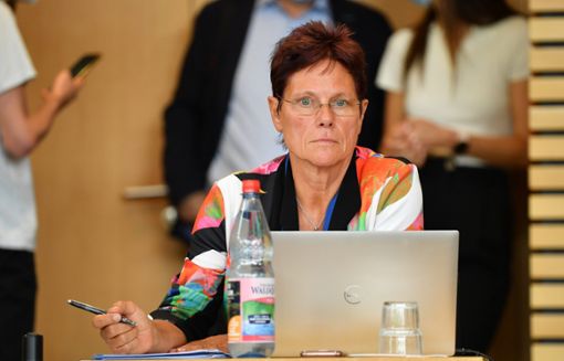 Ute Bergner, FDP-Abgeordnete, sitzt im Plenarsaal des Thüringer Landtags. Foto:  picture alliance/dpa/dpa-Zentralbild | Martin Schutt