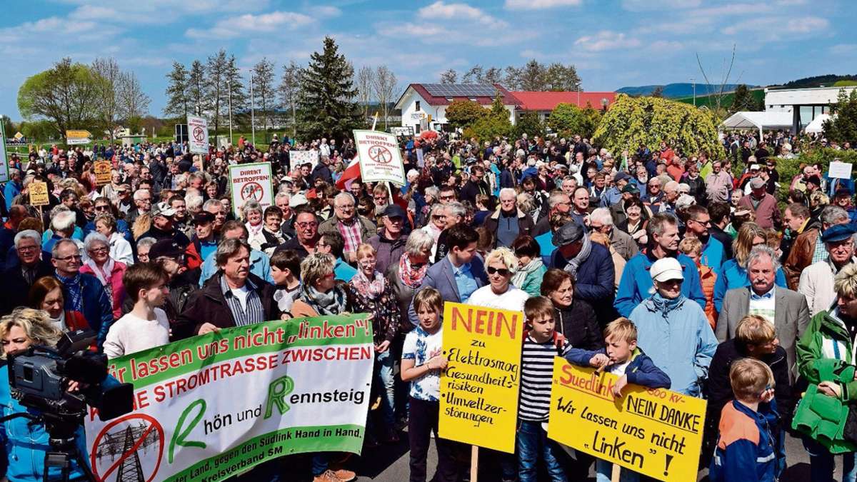 Bad Salzungen/Meiningen: Südlink: Gegner scheitern - neue Proteste noch im Mai