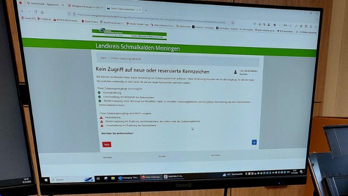 Schmalkalden-Meiningen: Online-Zulassung ist derzeit Sackgasse