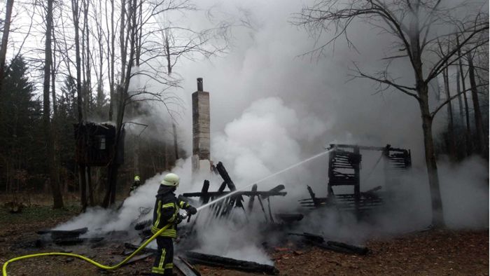Forsthütte im Meininger Stadtwald abgebrannt